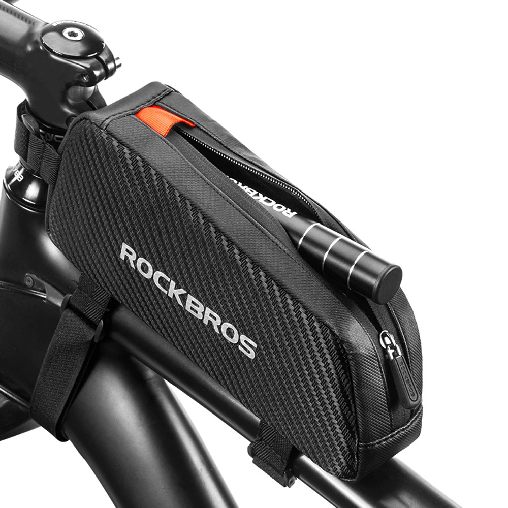 ROCKBROS Waterproof Bike Bag Front Frame Top Tube Bicycle Pouch Large Capacity Cycling Front Storage Bag for MTB Mountain Bike