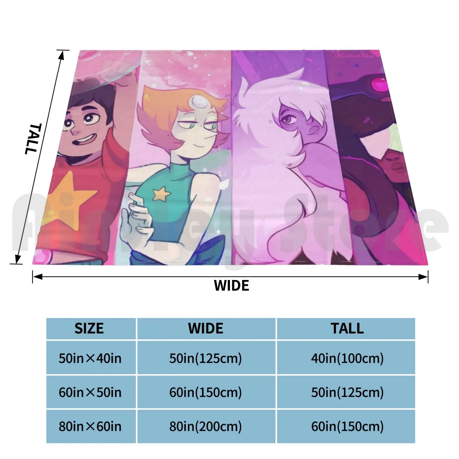 Blanket Gem Power 3314 Steven Universe Stevenuniverse Pearl Garnet Amethyst