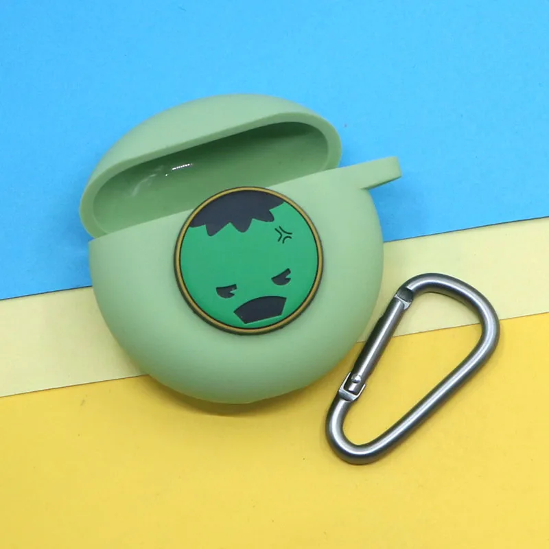 Cartoon Marvel przypadku słuchawek dla Huawei Freebuds4 miękkiego silikonu bezprzewodowe słuchawki Bluetooth ochronna pokrywa z hakiem
