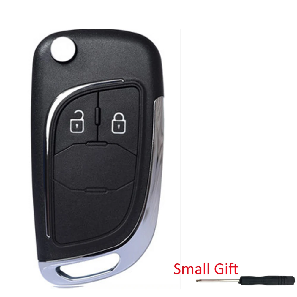 OkeyTech-Modificado Flip Folding remoto Car Key Shell, apto para Opel, Insignia, Astra, Chevrolet, Lova, Aveo, Cruze, Buick