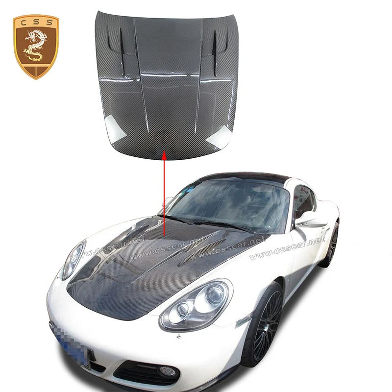 Real Carbon Fiber Hood Cover Engine Cover For Porsch 987CAYMAN-BOXSTER MISHA carbon fiber cover Carbon Body Kits Car Styling