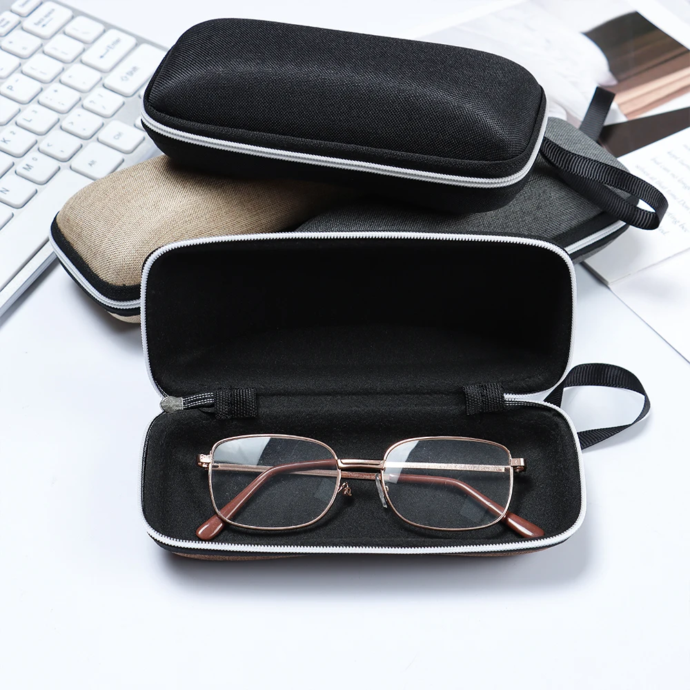 Hot Sale EVA Sunglasses Box Glasses Zipper Closure Simple Style Eyewear Case Portable Eyeglasses Container Protective Shell