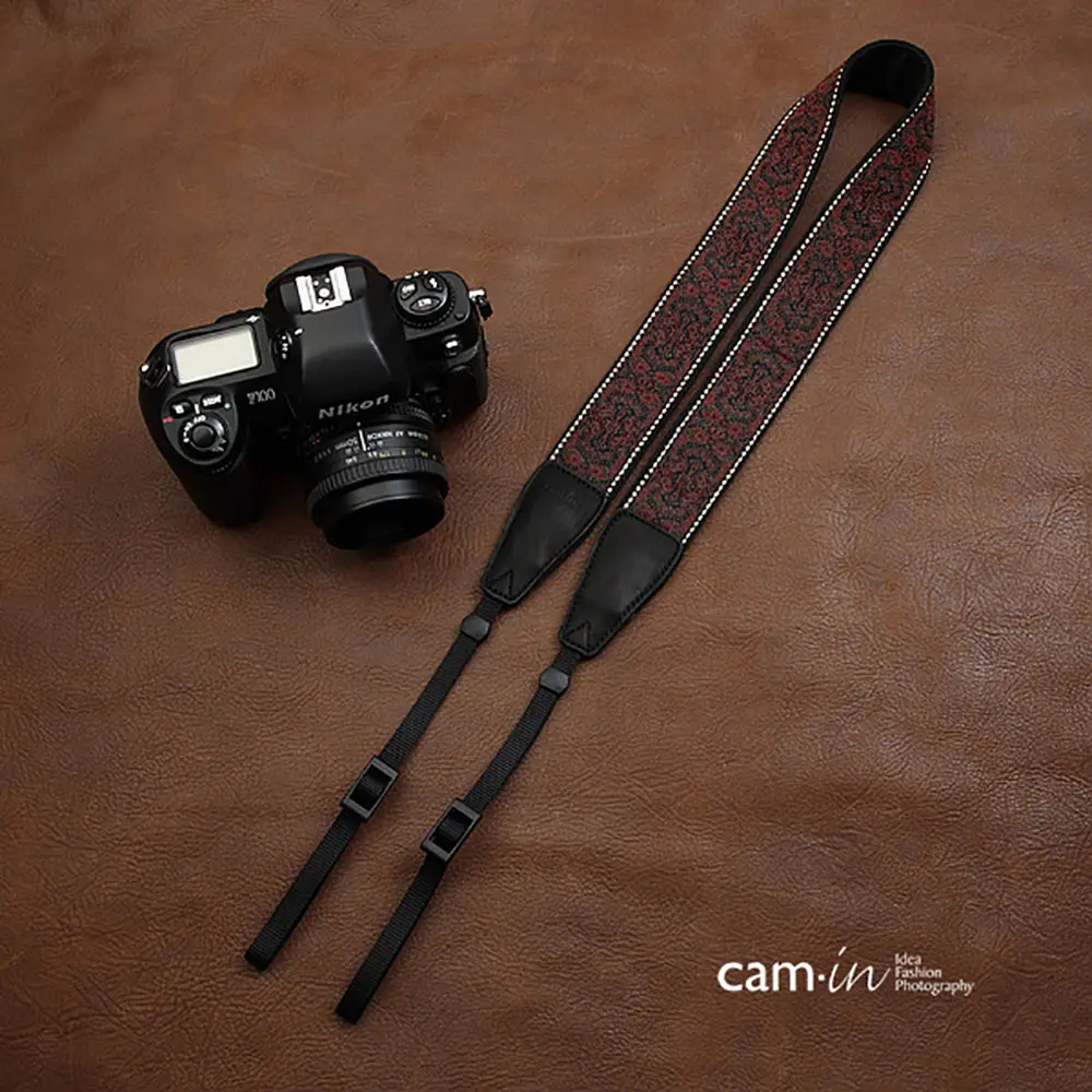 Cam-in 7423 cotton woven camera strap retro embroidered digital SLR camera Neck Shoulder Lanyard for Nikon Canon