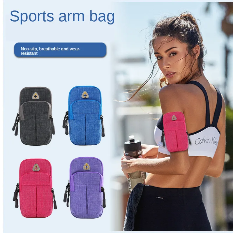 Double Pocket Sports Running Arm Band Bag Case Phone Wallet Holder Outdoor Pouch On Hand Gym Belt Cover For iPhone samsung 6.7