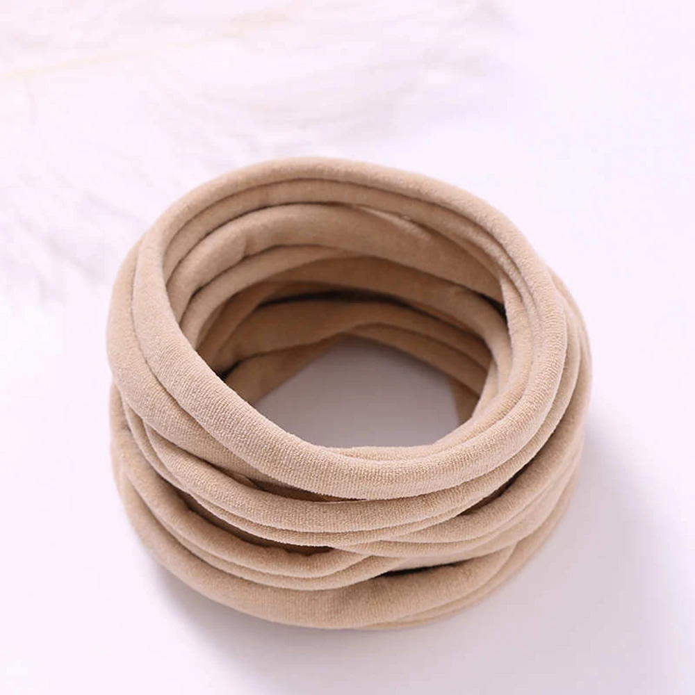 100 Teile/los Baby Mädchen DIY Stretchy Dünne Nylon Mädchen Elastische Abendessen Weiche Stirnband Baby Zubehör Infant Kopfbedeckungen Baby Artikel – Detail 10