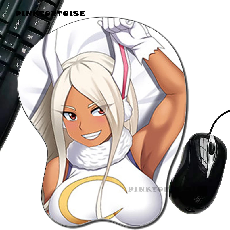 

PINKTORTOISE My Hero Academia Miruko anime Silicon 3D chest Mouse Pad Ergonomic Mouse Pad Gaming Mouse Pad