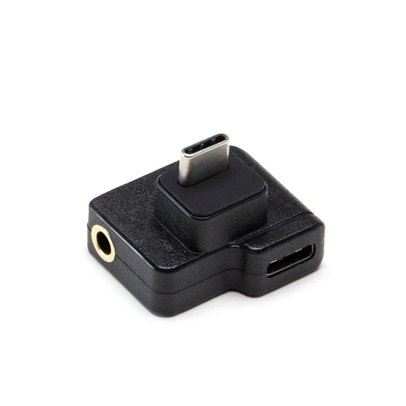 For DJI Osmo Action Camera Microphone Audio Adapter 3.5MM Type-C Data Charging Adapter Audio External Sports Camera Accessories