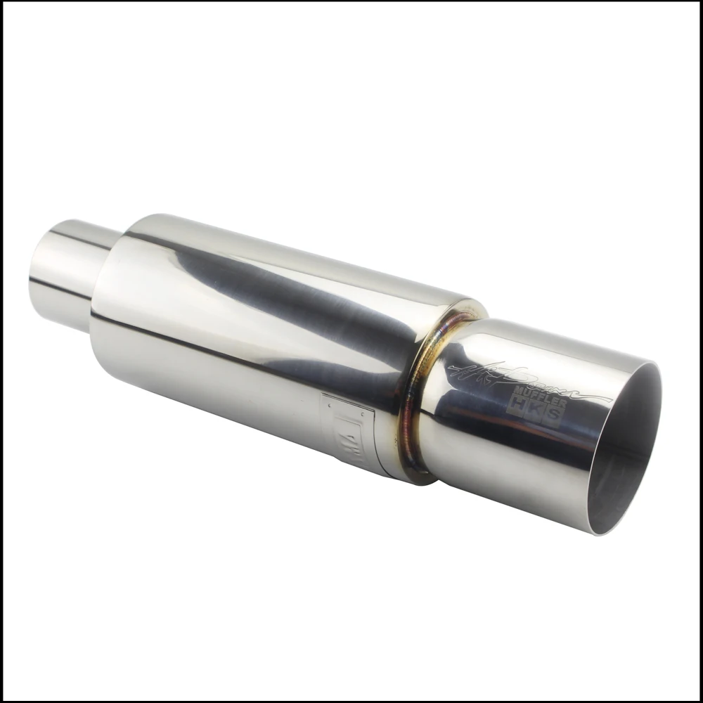 Car motorbike Exhaust systems Muffler Tip Universal Stainless steel ID 51MM 57MM 63MM outlet 90mm styling Silencer tail pipe