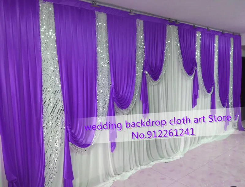 

10ft*20ft wedding backdrop with sequins swags Party Curtain Celebration Stage curtain Background decoration wedding backcloth