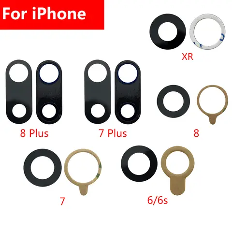 NOWE Sprawdzona Szkło Tylnej Kamery do iPhone 6 7 8 Plus X XR XS 11 12 Pro Max 12mini Soczewka Szkła Tylnej Kamery z Klejem + Narzędzie