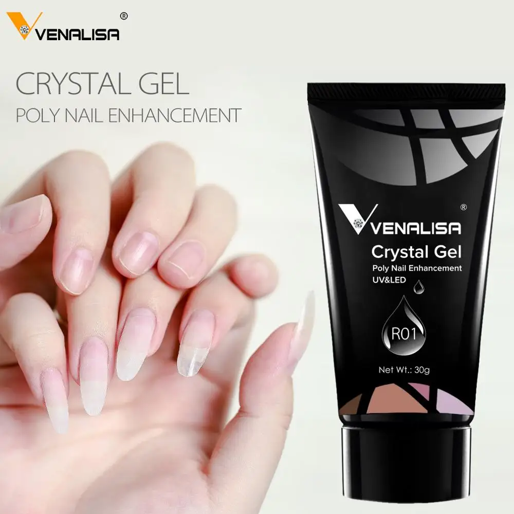 

VENALISA 30ml Crystal Gel CANNI Nail Art Manicure Clear Pink Natural Camouflage Hard Jelly extension French Nail Extend Gel