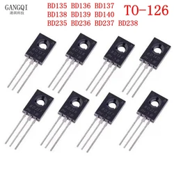 20PCS/LOT BD135 BD136 BD137 BD138 BD139 BD140 BD235 BD236 BD237 BD238  TO126 TO-126 NPN Power Triode Transistor new