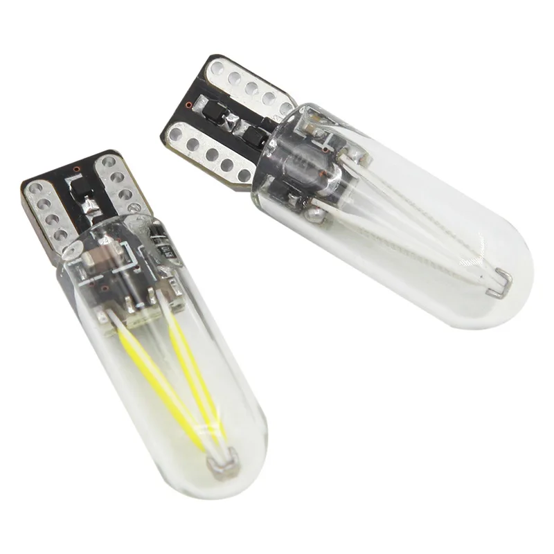 T10 W5W 194 LED Glass Cover 12V Cob Car Side Lights Canbus Auto Trunk Lamp Bulbs Auto Super bright clearance lamp white red