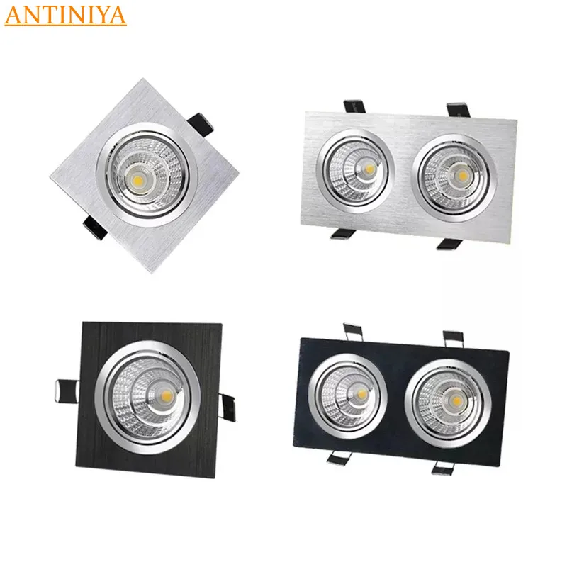 diodo emissor de luz regulavel incorporado downlight 9w 12w 15w 18w 24w 30w epistar chip cob luzes do ponto lampada de teto ac90260v para iluminacao domestica 01