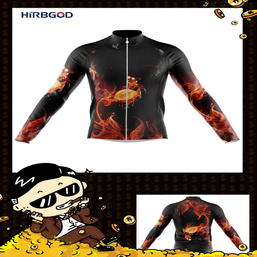 Men's MTB Long Sleeves Cycling Jersey 2022 Team Bicycle Cycling Clothing Racing Bicycle Shirt Maillot Cycling Man Winter Enduro