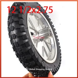 12 1/2 X 2.75 Front or Rear Wheel Assembly 12 1/2X2.75 Tire for Razor Dirt Bike Rocket MX350 MX400 Mini Dirtbike