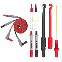 Cleqee P1033B Multimeter Test Probes Leads Kit with Wire Piercing Puncture 4mm Banana Plug Test Leads Test Probes