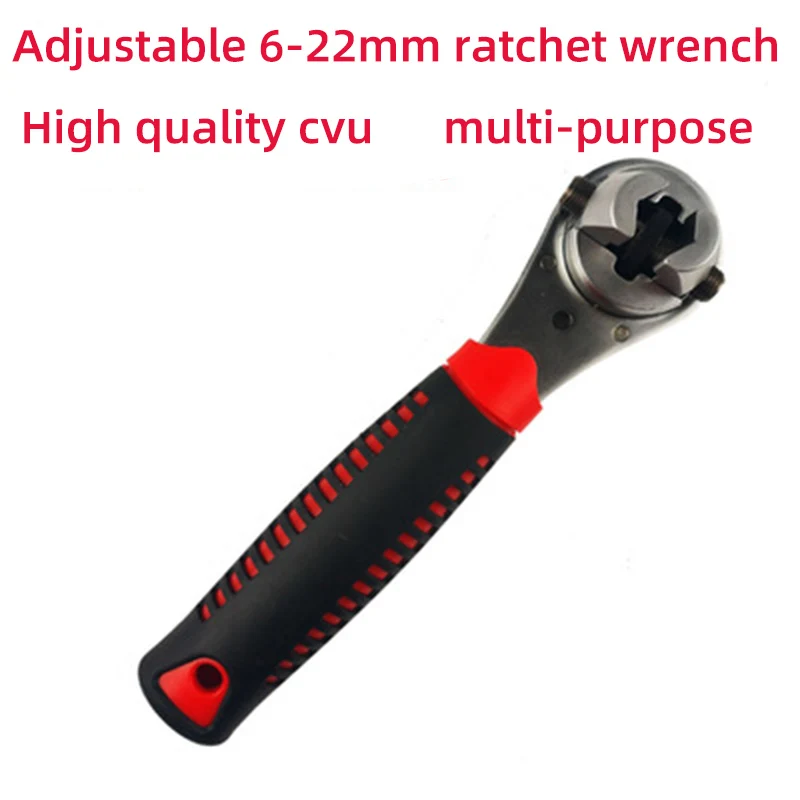 Llave de mano métrica 6-22, llave de trinquete, multifunción, ajustable, para reparación de automóviles, para el hogar