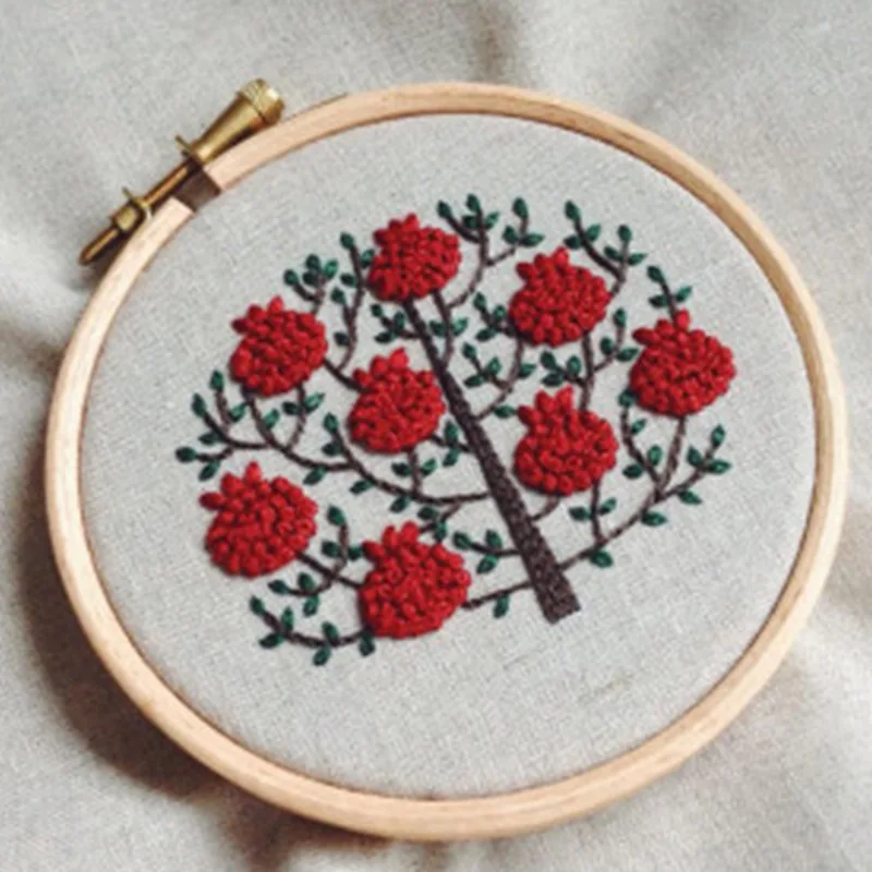 European Style Embroidery Novice Beginner Embroidered Material Package Flowers Embroidery Patterns DIY Cross Stitch Kit bordado