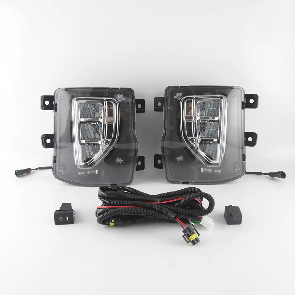 2Pcs Car Front Fog Lights Bumper Daytime Running Driving Lamps for  chevrolet Silverado 1500 2016 2017 2018