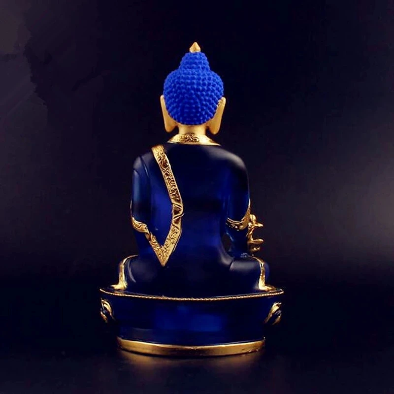 High quality solemn and sacred Colored glaze Pharmacist Buddha Image Disaster Relief Yanshou Tibetan Buddhism Free Ship