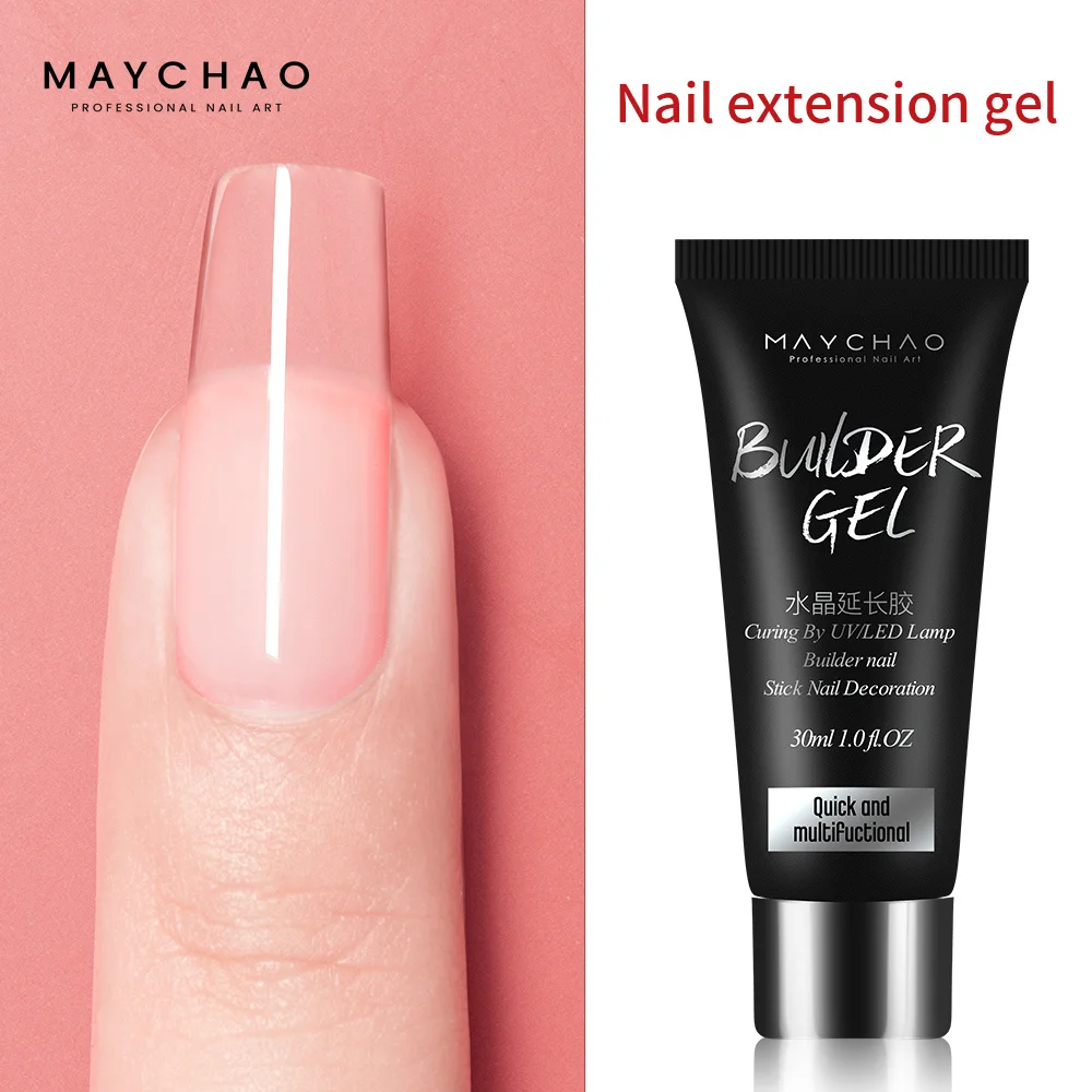 

MAYCHAO 30ml Poly Gel Nail Extension Tips Quick Building UV Builder Glue Repair Broken Finger Prolong Form Manicure Tools