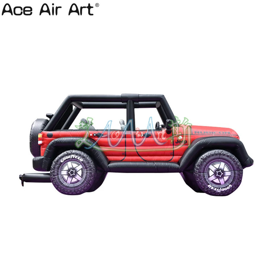 Personalized Custom Red Inflatable Off-road Vehicle Model With Air Blower For Trade Show/Advertising Made By Ace Air Art