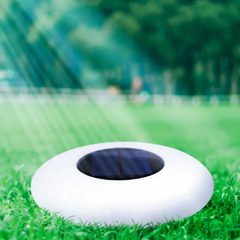 Outdoor Indoor IP68 Glowing Solar Powered  Underwater UFO RGB Floating Pool Decorated Rotation Plastic LED Lighting for Garden