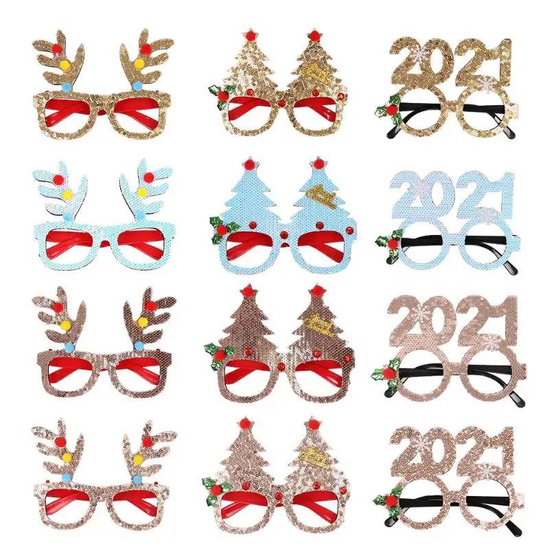 

Солнцезащитные очки в стиле Санта-глаз, новинка, дерево, олень, очки с ушками, фоторамка, реквизит, рождественское нарядное платье, одежда для рождественской вечеринки