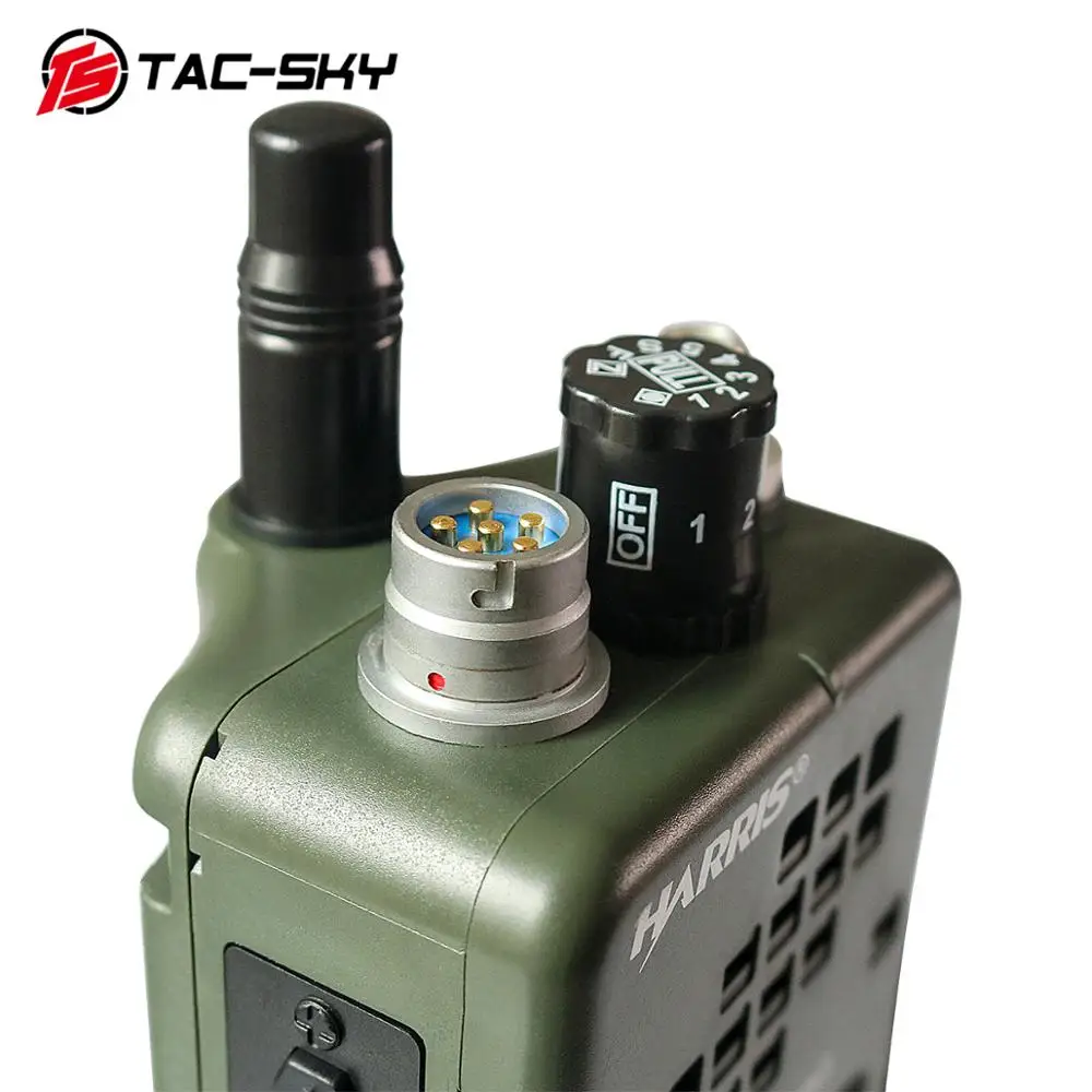TAC-SKY Harris AN / PRC 152 152a Military Radio Walkie-Talkie Model Harris Virtual Case + Military Headset Ptt 6 Pin U94 Ptt