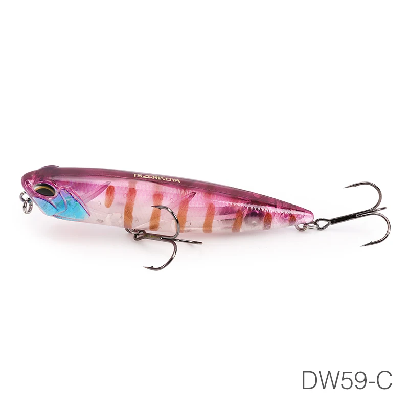 TSURINOYA Topwater Pencil Vissen Lokken DW59 85mm 10.5g Kunstmatige Harde Aas Drijvende Wobblers Snoek Bass Effectieve Swimbait