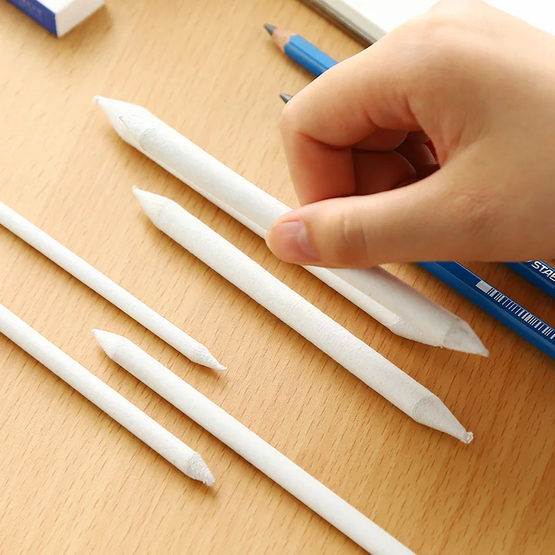 6Pcs/set Blending Smudge Stump Stick Tortillon Sketch Art White Drawing Pen Tool  Rice Paper