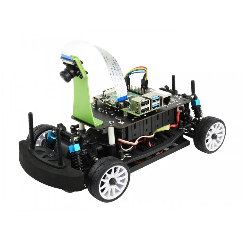 PiRacer Pro AI Kit/Acce, Robot de carreras de IA de alta velocidad alimentado por Raspberry Pi 4, compatible con proyecto DonkeyCar, versión Pro