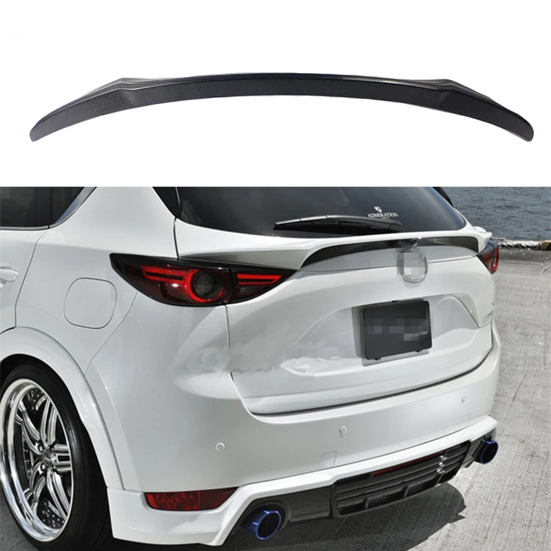 

Подходит для Mazda CX-5 2017 2018 2019 FRP материал углеродное волокно багажник губа крыло белый спойлер Стайлинг автомобиля задний Средний спойлер крыло