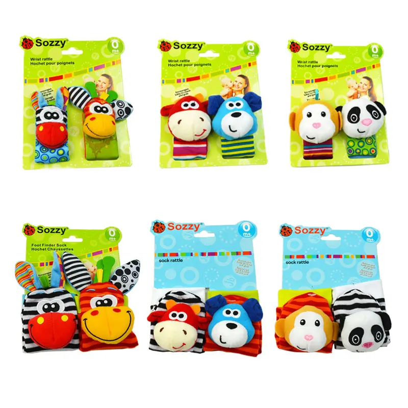 Baby Toys 0 12 Months Stuffed Toys Animal Baby Socks Rattles Wrist Baby Rattles Newborn Toys Make Sounds Rattle Toys For Babies