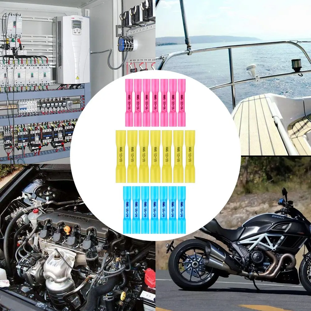 330/200/100PCS Heat Shrink Butt Connectors-Waterproof Electrical Wire Connectors-Insulated Crimp Connectors Butt Splice