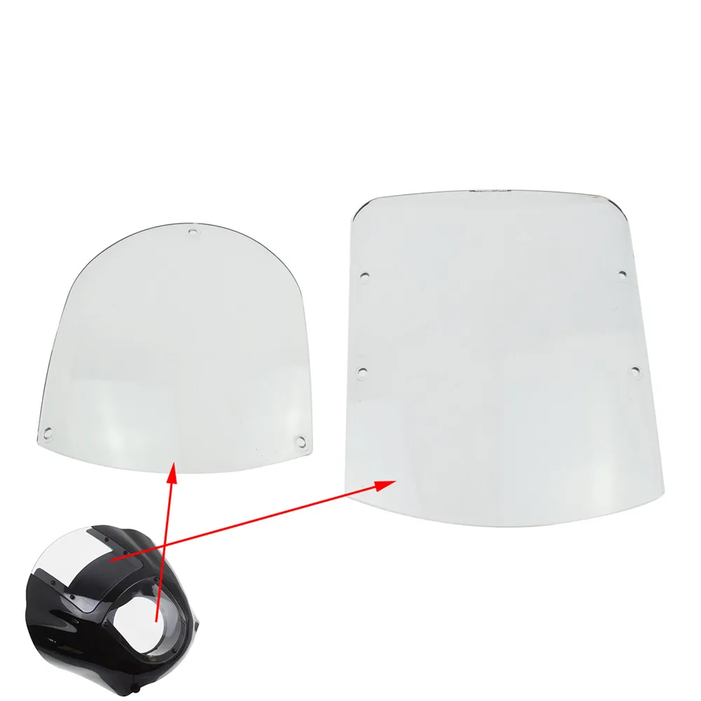 Motorcycle ABS Windshield Quarter Fairing Smoke/Clear Kits For Harley Sportster 883 1200 1988-Up Dyna Super Glide 95-05 FXR