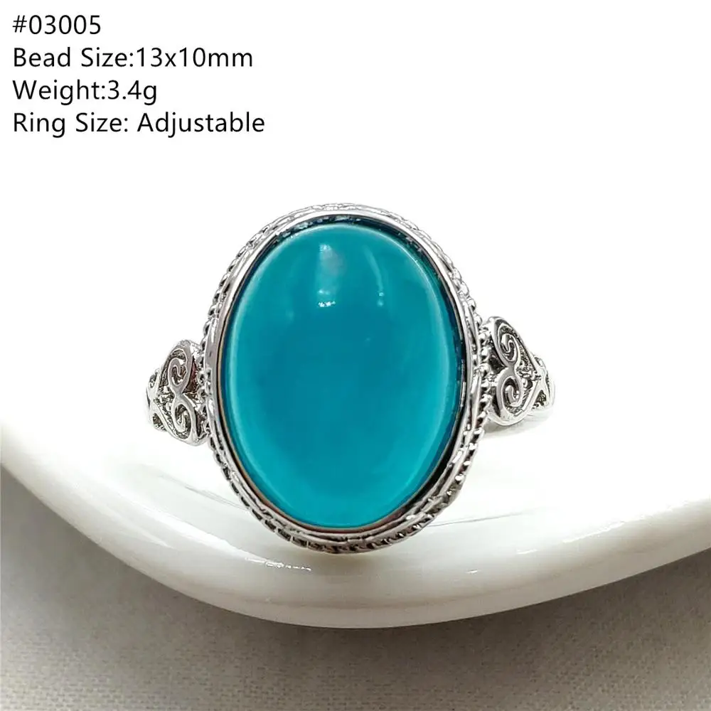 Natural Green Amazonite Adjustable Ring Gemstone Women Amazonite Beads 925 Sterling Silver Clear Amazonite Beads Jewelry AAAAAA