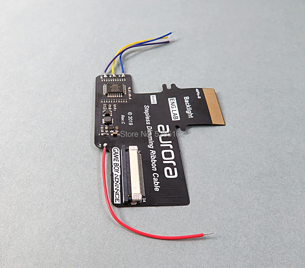 1 個 GBA 40pin 32pin 液晶ケーブルバックライトキットモデル画面プリーツアダプタケーブルゲームコンソール無段階調光プラット