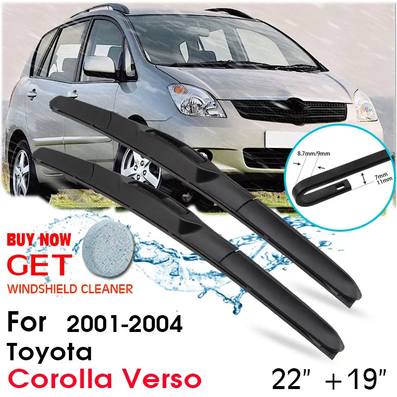 

Car Wiper Blade Front Window Windshield Rubber Silicon Refill Wipers For Toyota Corolla Verso 2004-2009 26"+16" Car Accessories