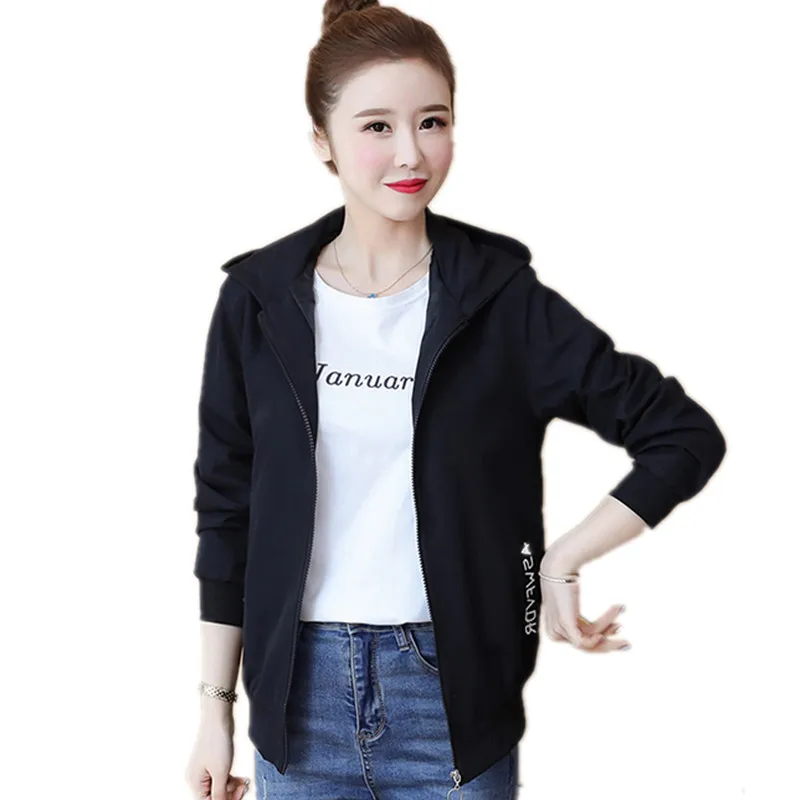 

Spring autumn short jacket women 20221 fashion new casual sports women's hooded jacket Korean all-match baseball uniform A370