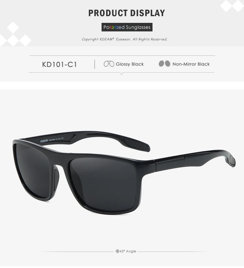 KDEAM VIP Bieten Ultra Licht Rechteckigen Polarisierte Und Photochrome Sonnenbrille Männer – Detail 11