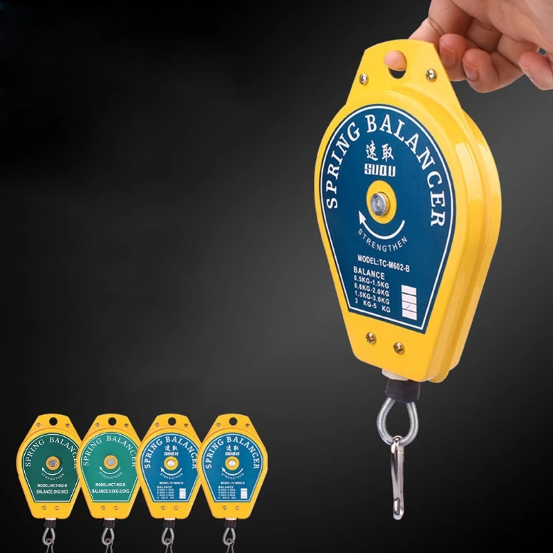 Mola Retrátil Balanceador Chave de Fenda Pendurado Chave Torque Gancho Aço Fio Corda Ferramenta Medição Titular Ergonômico Bal