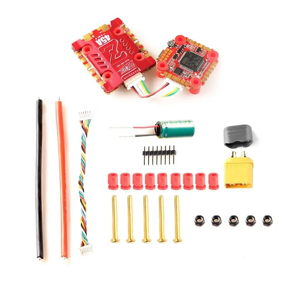 HGLRC Zeus F745 STACK FPV Racing Drone 3-6S F7 Flight Controller 45A BL32 4 in1 ESC dissipatore di calore porta bussola installazione Hole20X20mm