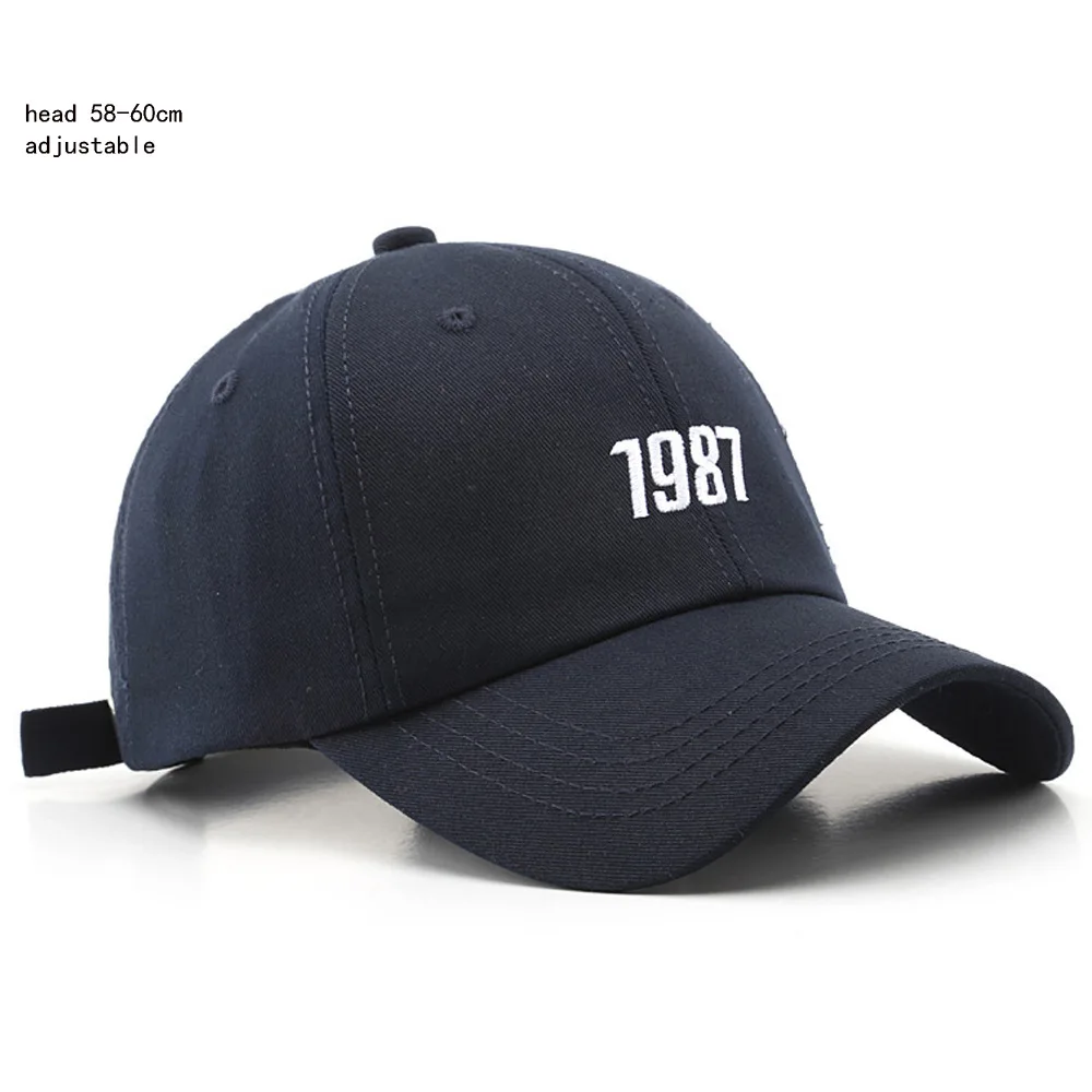 Embroidered Baseball Caps with Numbers Casual Fitted Hats for Men Women Beige Blue Black Khaki