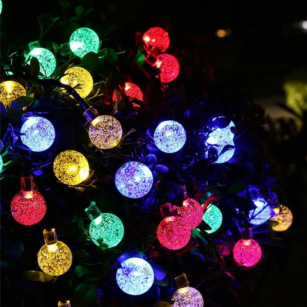 3M 6M 11M Crystal ball LED String Fairy Lights USB/Battery Powered Waterproof Holiday Garland Lights For Outdoor Christmas