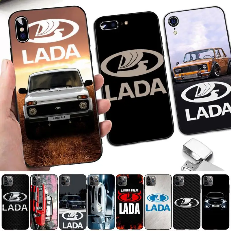 TOPLBPCS Russian National Automobile LADA Phone Case for iPhone 8 7 6 6S Plus X 5S SE 2020 XR 11 12 pro XS MAX