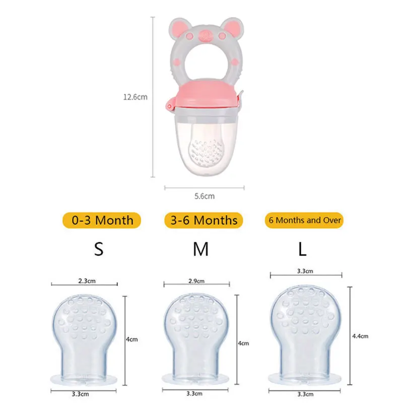 1Pcs Pacifier Feeder For Baby Food Grade Silicone PP Training Nipple Milk Fresh Fruit Nibbler Teat Pacifier Bottles