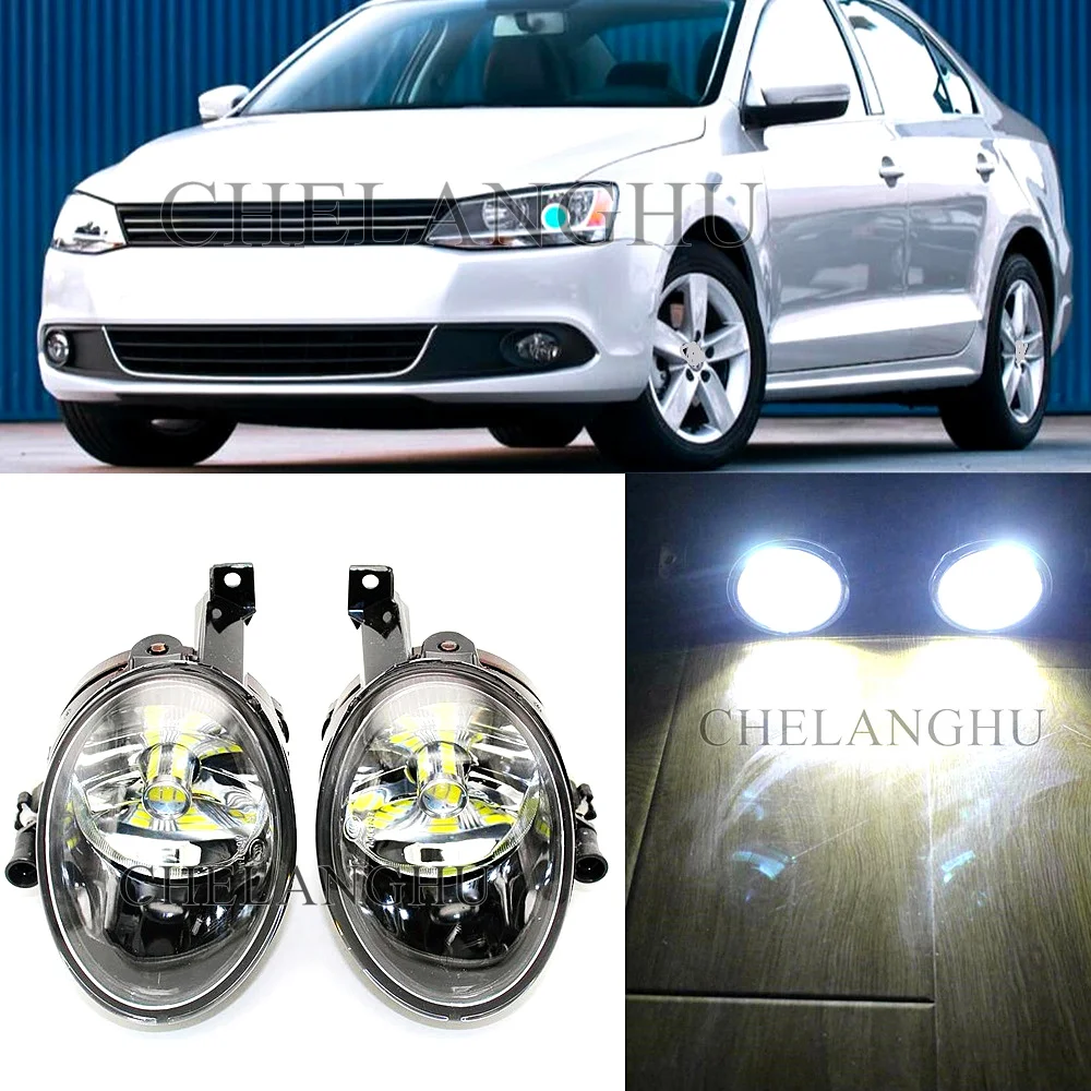 

Car Light For VW Jetta 5 A5 MK5 2011 2012 2013 2014 Car-styling Front LED / Halogen Fog Light Lamp With Bulbs And Wire