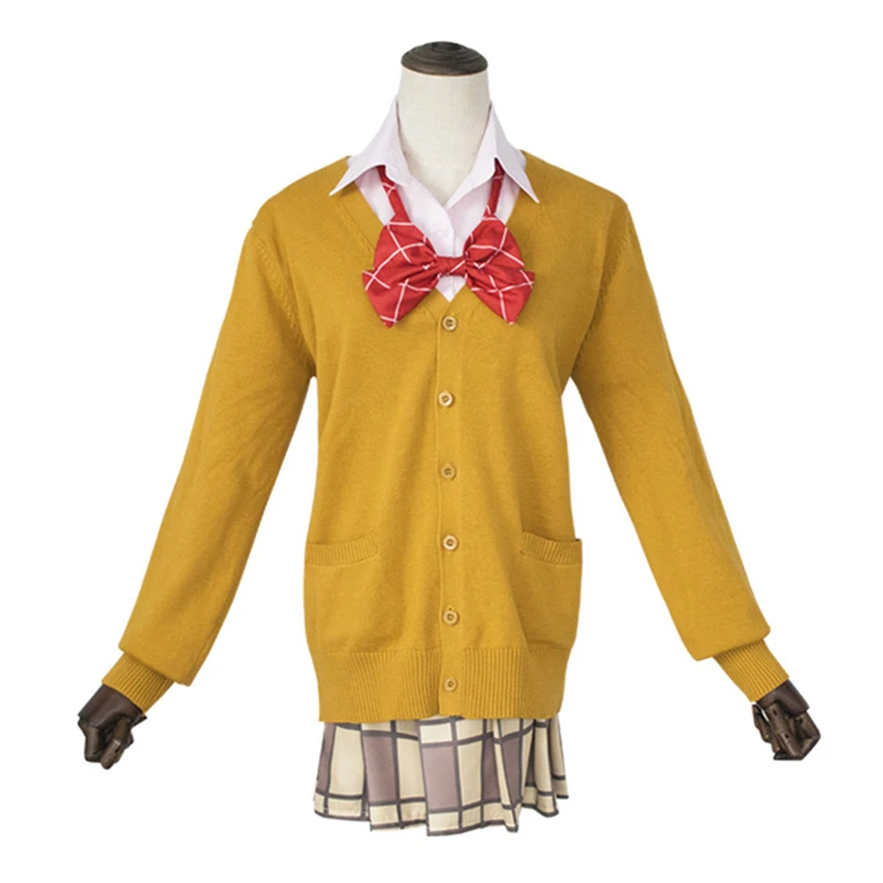 Aihara Yuzu Citwarmer Anime Costumes pour femmes, uniforme de cosplay, ensemble de perruques, jupe courte, style japonais, vêtements pour étudiants, école